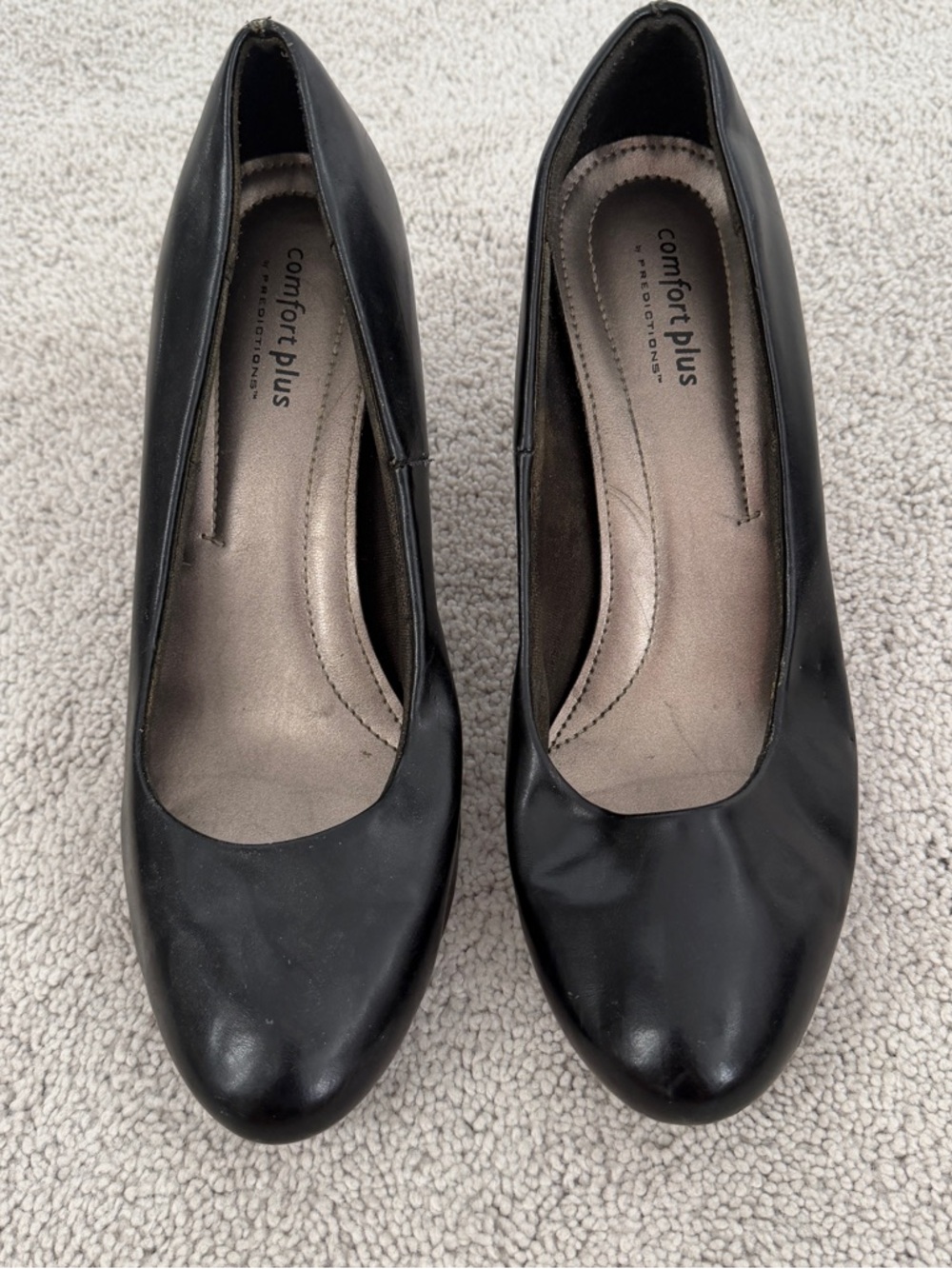 comfort plus by Predictions Black Women's Cushioned Closed-Toe Pumps